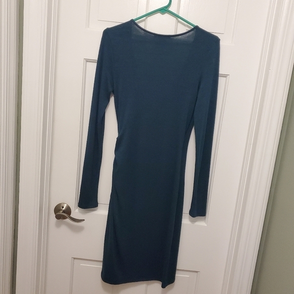 Forever 21 Teal Green Faux Wrap Knit Dress Size Medium, Classic - Picture 9 of 13